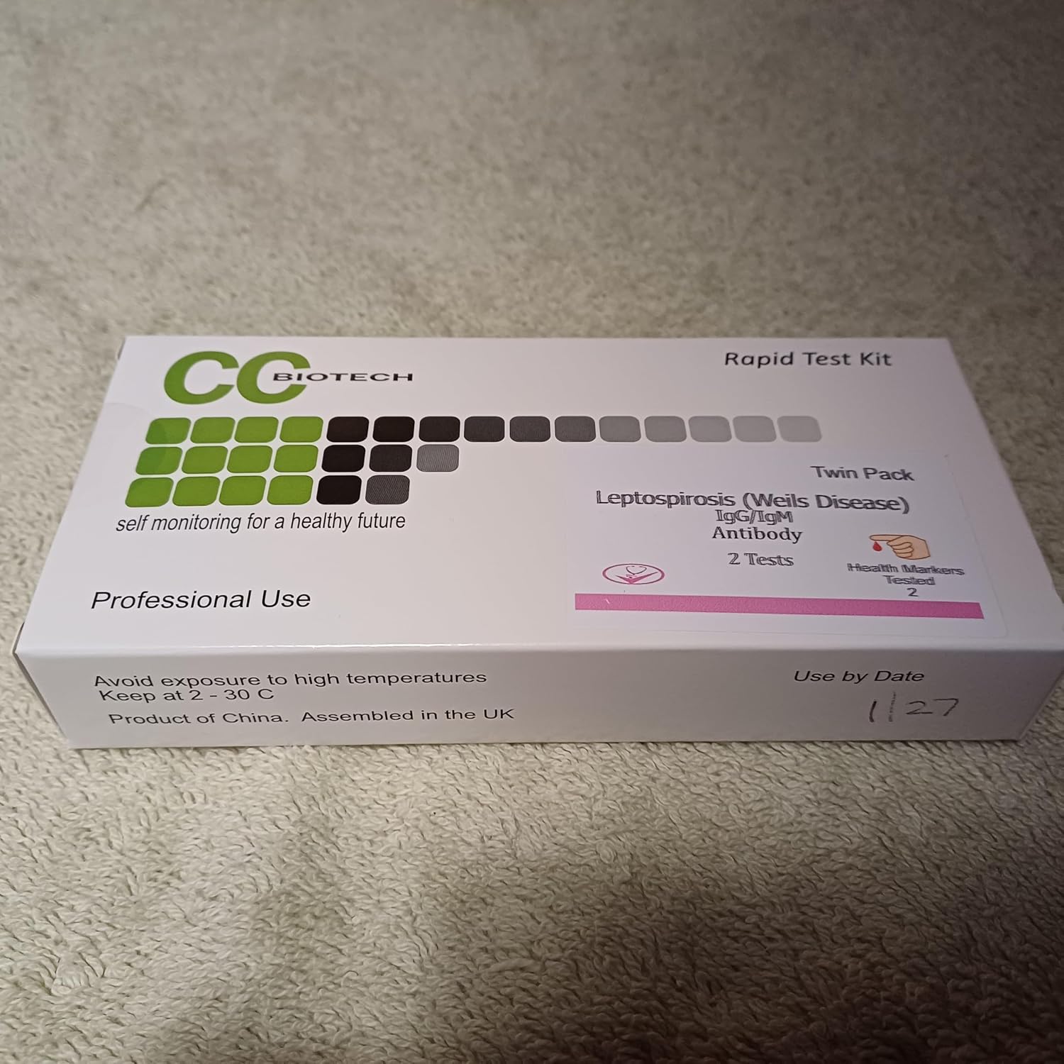 Clinical Care Biotech Leptospirosis Rapid Test Kit, Twin Pack, 2 Tests