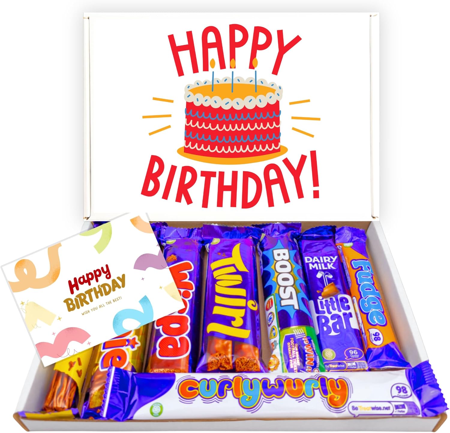 Heavenly Boxes Deluxe Happy Birthday Chocolate Box for Men & Women - Assorted Letterbox Gift Set with Full-Sized Favourites for Her & Him