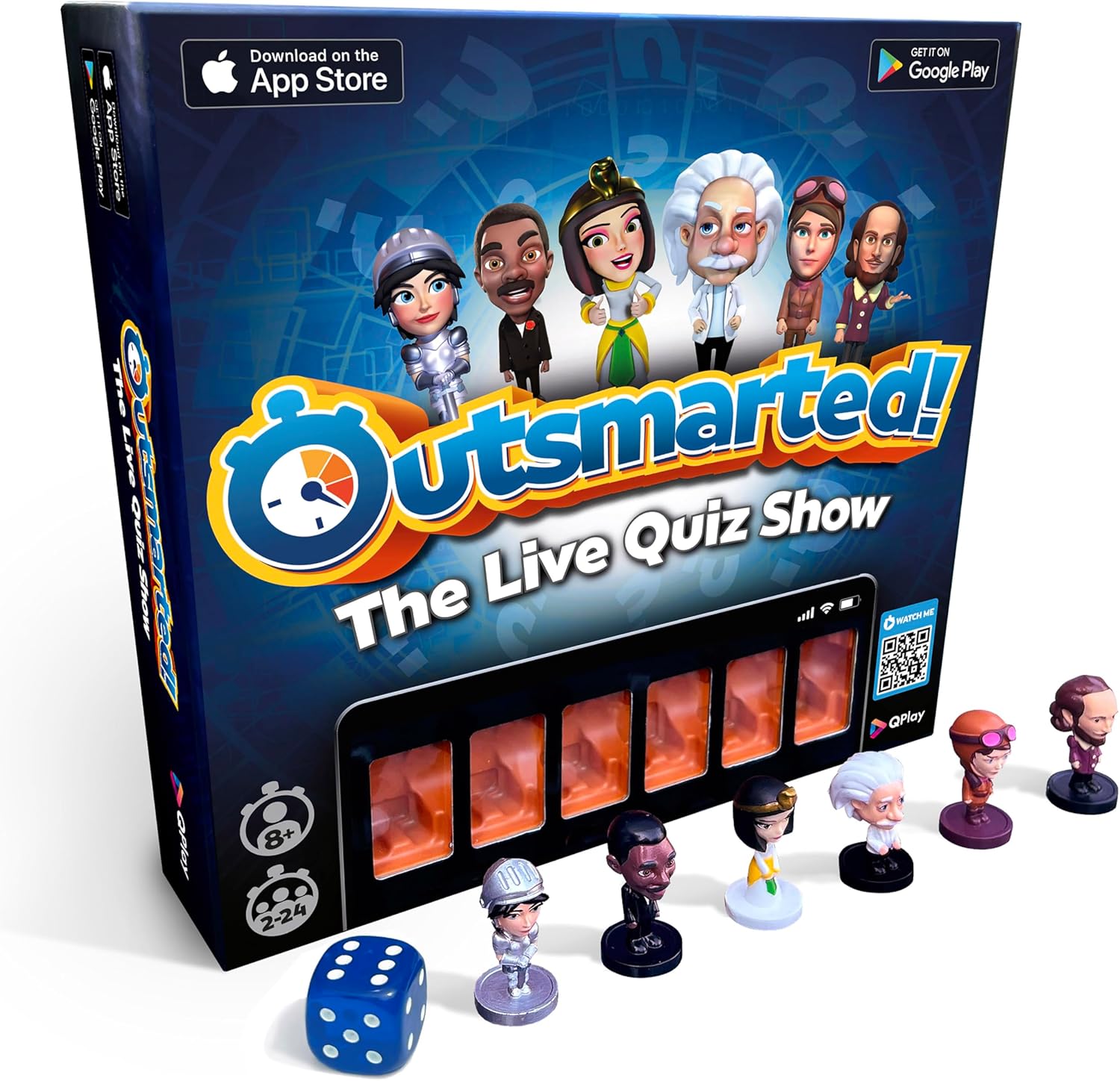 Outsmarted - The Live Quiz Show - 2025 Version - Remote Board Game - More than 10000 Multimedia Questions and Updates, Live TV Quiz Show, Family Game Night - Games for Adults, Teens and Kids - Ages 8+