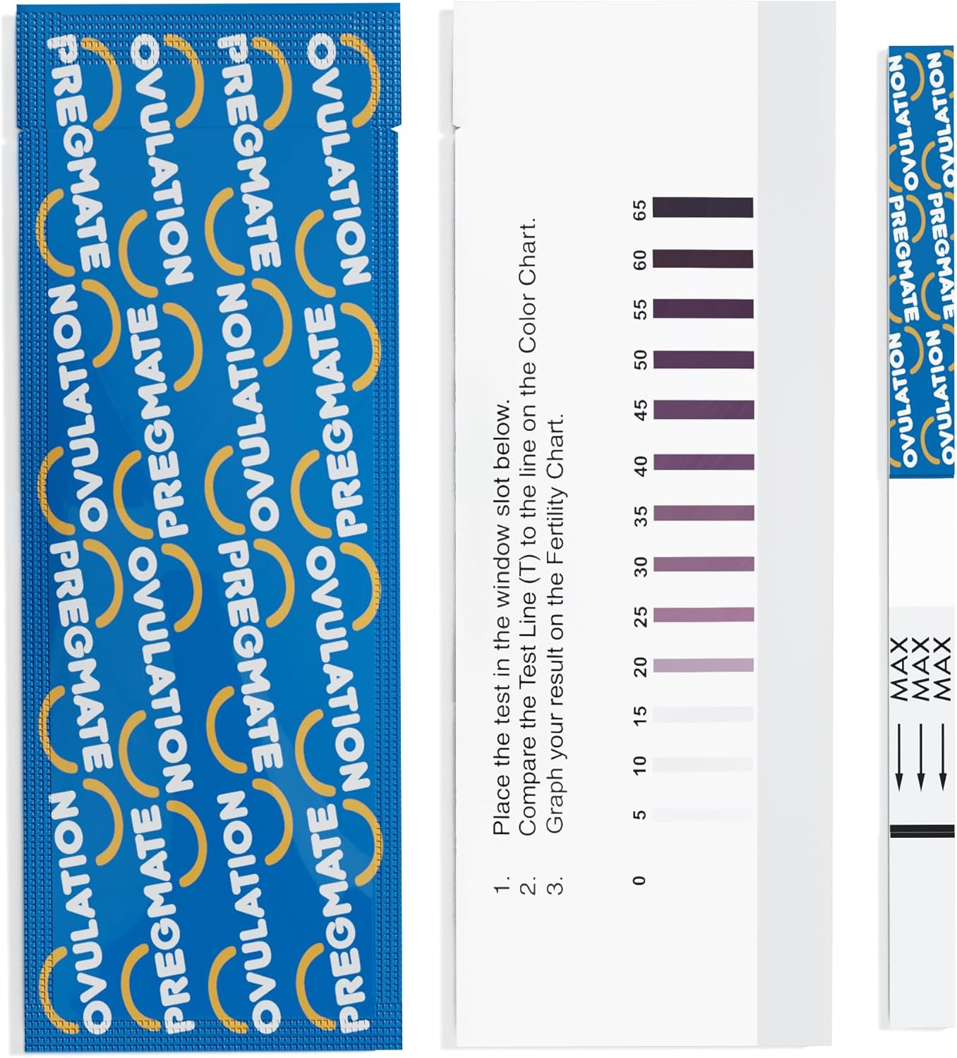 Pregmate 25 Ovulation Test Strips with Numerical LH Result Quantitative Predictor Kit (25 Count)