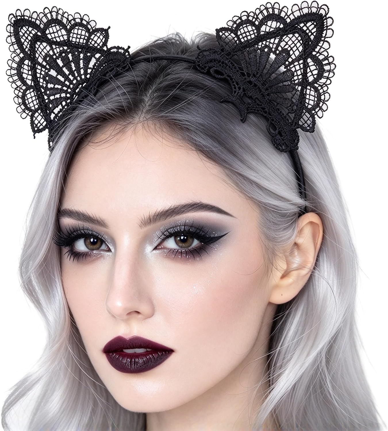 Black Cat Ears Headband, Adult Halloween Costume Headwear