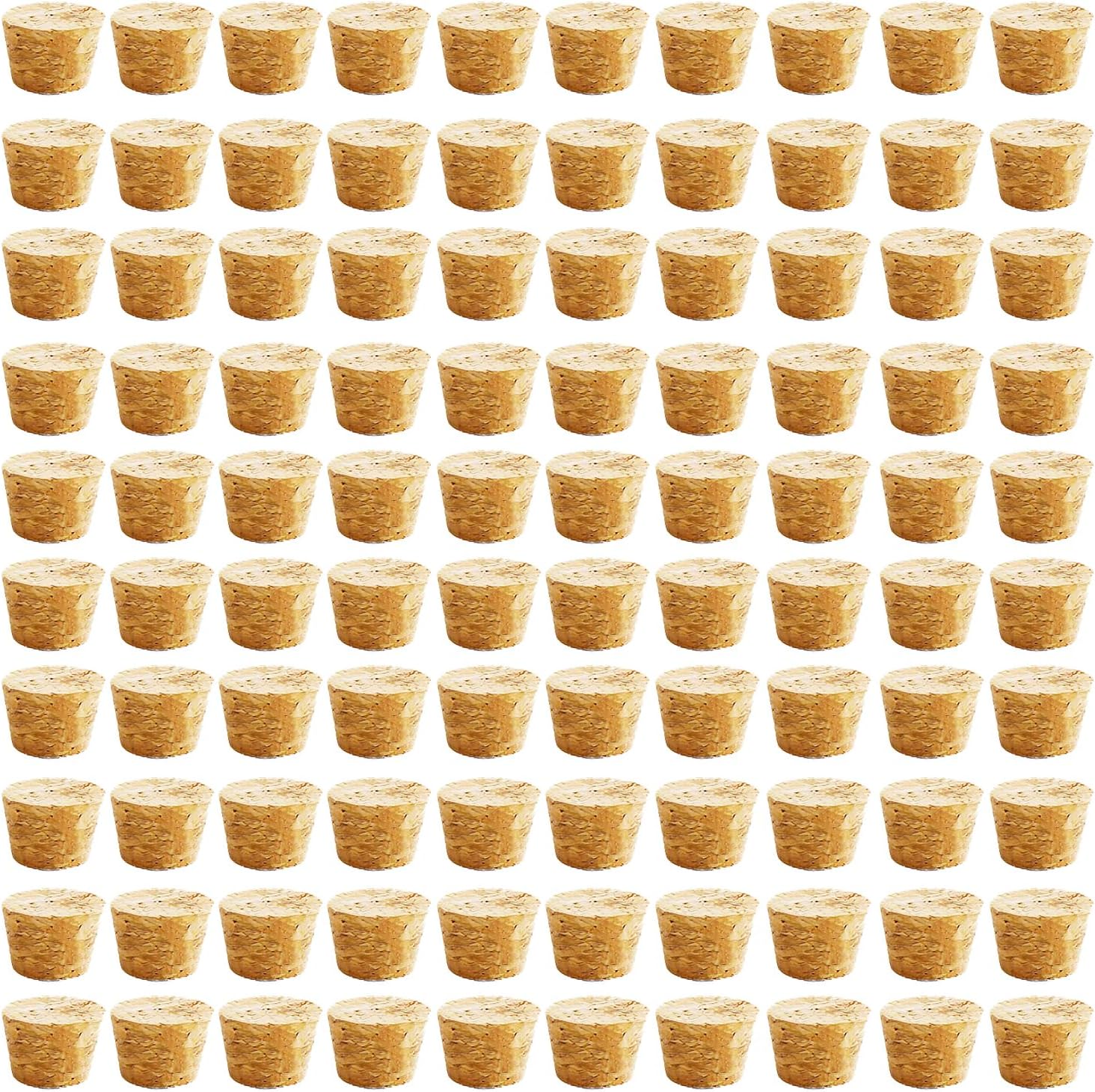 100Pcs Tapered Cork Plugs Wooden Wine Corks Stoppers Reusable Sealing Stopper for Bottle Bar DIY Crafts Kitchen Accessories (13x9x10mm)