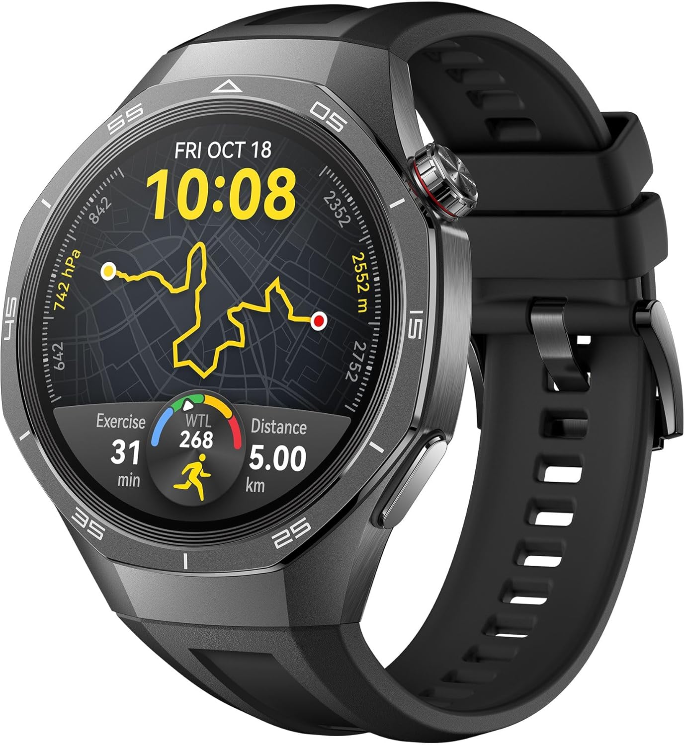 HUAWEI Watch GT 5 Pro 46 mm Smartwatch, Sharp-Edged Design, up to 14 Days Battery Life, Pro-Level Sports Watch, Health Tracking, Compatible with iOS and Android, Black