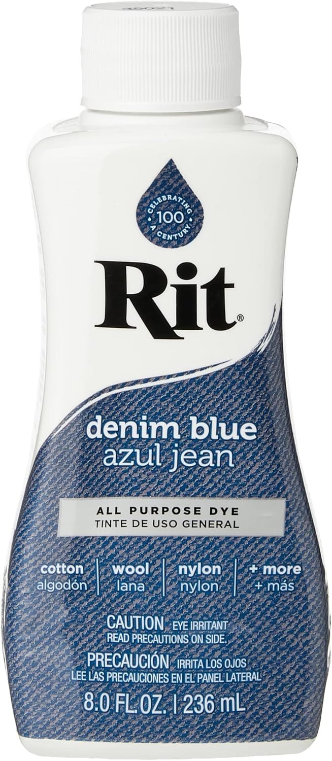 Rit All Purpose Liquid Dye 236ml - Denim Blue,RITLD