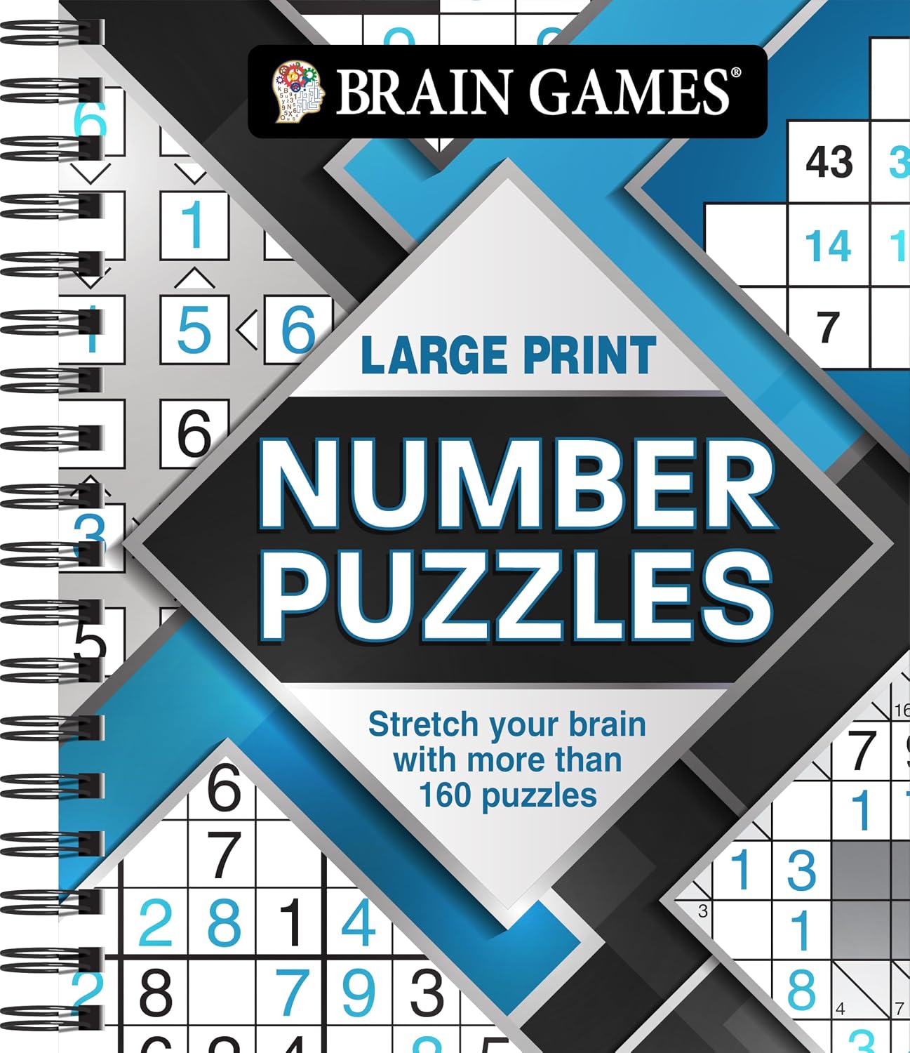 Brain Games - Large Print Number Puzzles: Stretch Your Brain with More Than 160 Puzzles