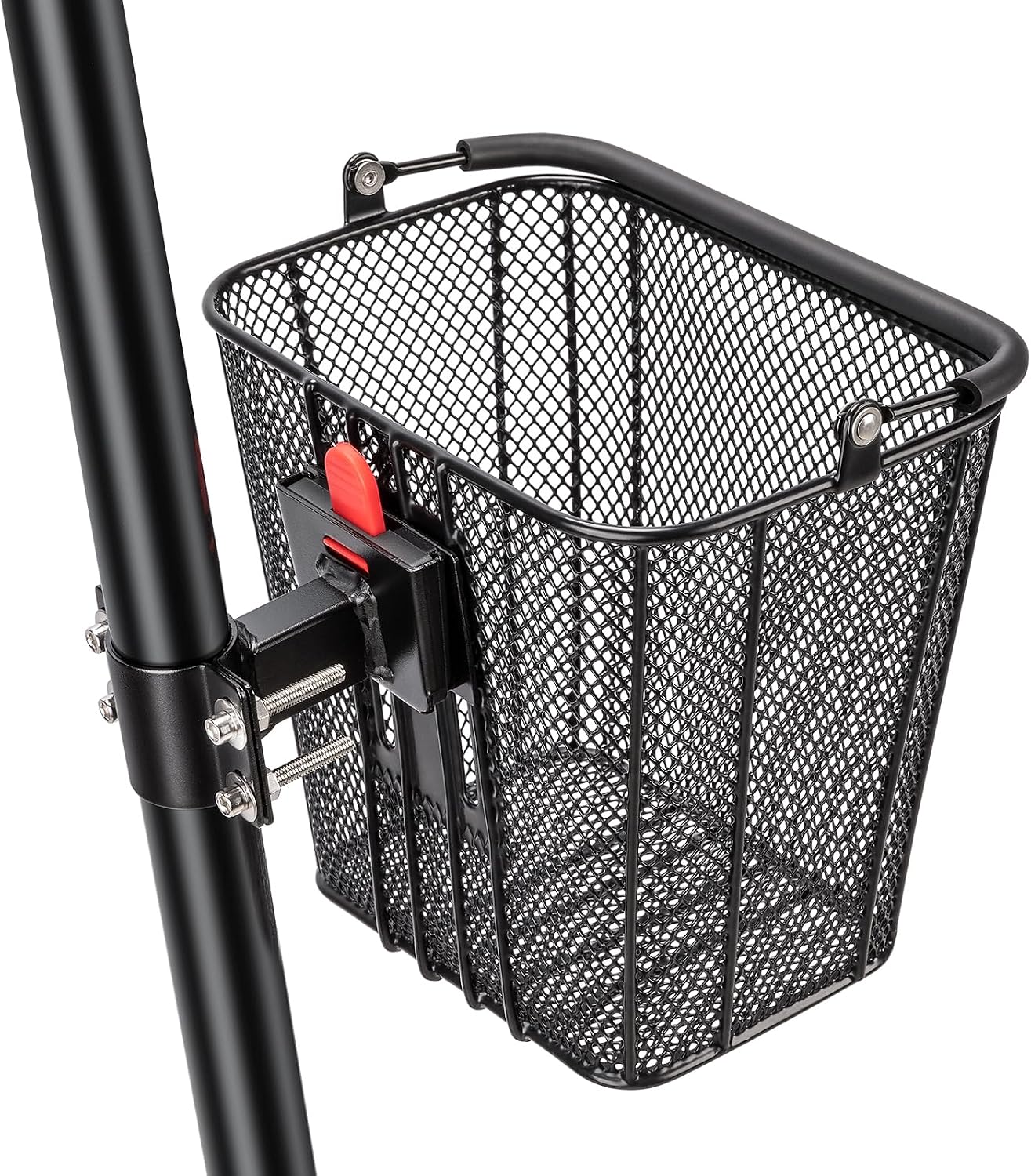 CXWXC Scooter Basket with Handle - Front Quick Release Basket for Electric Scooter - Bicycle Basket with Fixed Stand - Fits Folding Bikes, Scooters and Knees