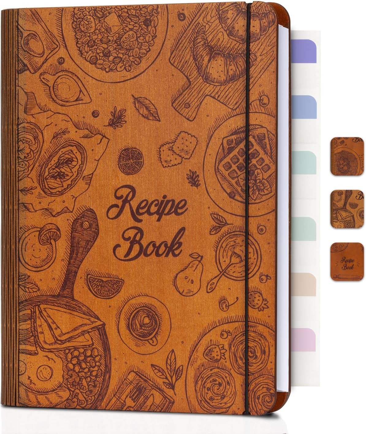 Woodcover Blank Recipe Book to Write in Your Own Recipes, Recipe Binder for Handwritten Recipes, Thoughtful Blank Recipe Book, Recipe Journal Gift, Cook Books Blank, Baking Version
