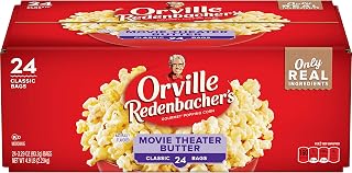 Orville Redenbacher's Movie Theater Butter Microwave Popcorn, 3.29 Ounce Classic Bag, 24-Count