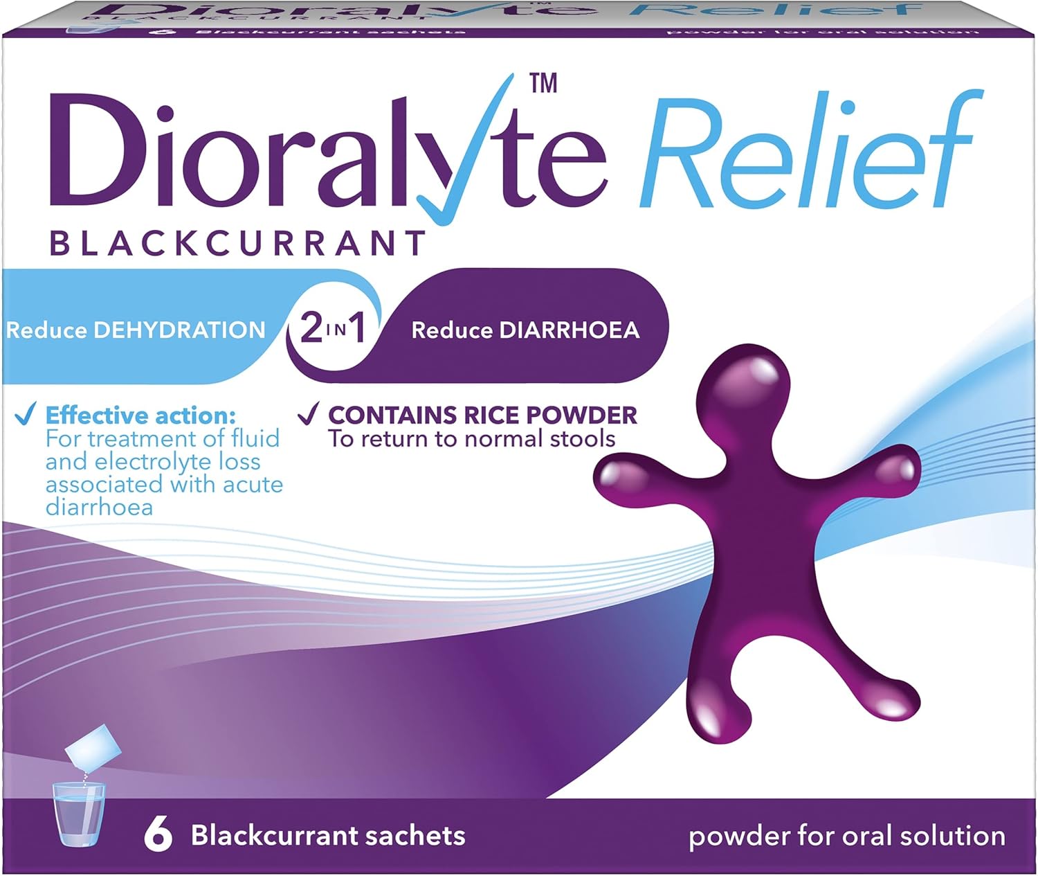 Supplement Replacement of Lost Body Water & Salts Sachets - Blackcurrant Flavour - 6 Sachets
