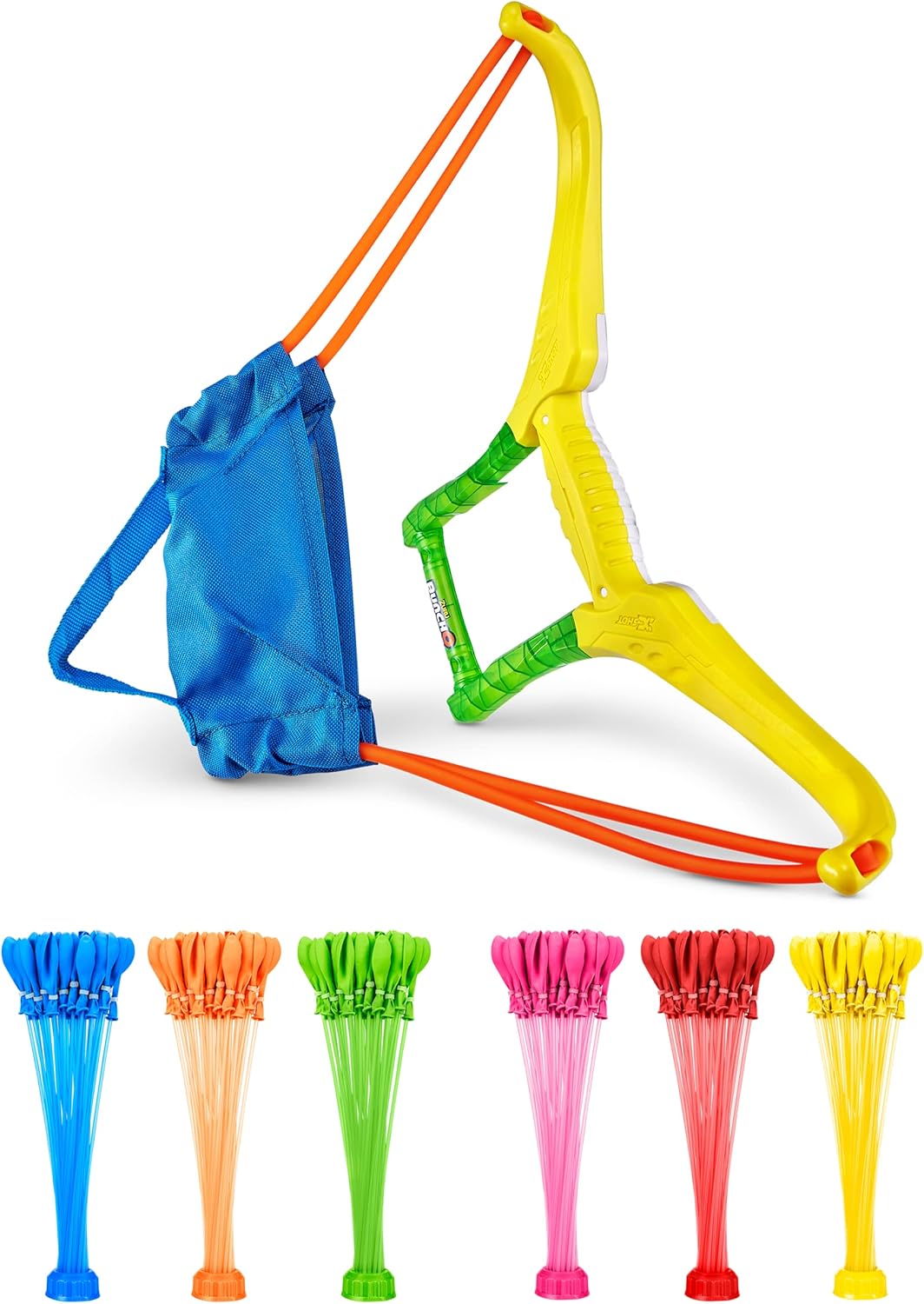 Bunch O Balloons Slingshot + 6 Balloon Bunches (200+ Balloons) by ZURU Rapid-Filling Self-Sealing Water Balloons, for Outdoor, Family, Friends, Children Summer Fun