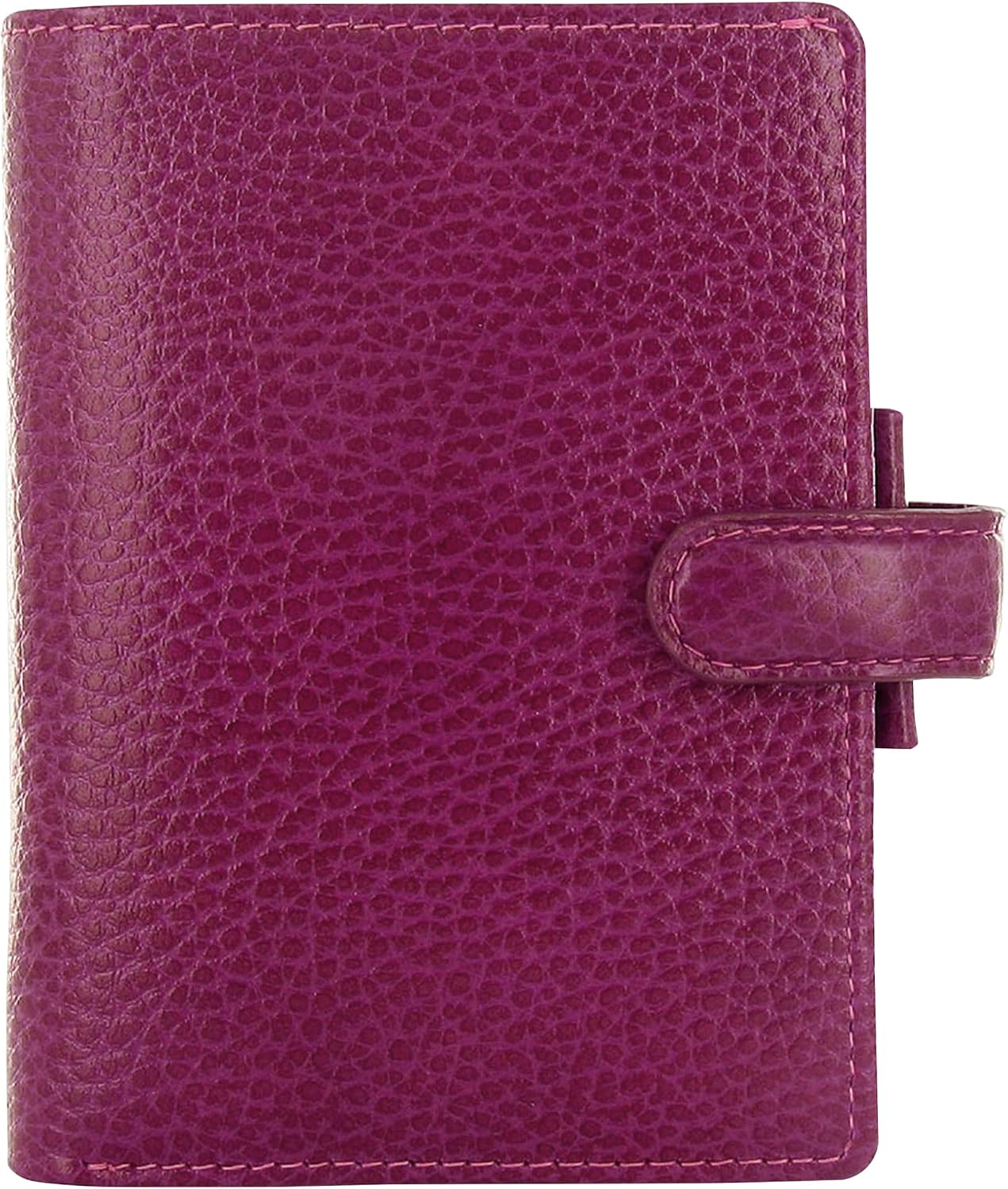 Filofax Finsbury Organizer, Mini Size, Raspberry - Traditional Grained Leather, Five Rings, Week-to-View Insert, Multilingual (C025398)
