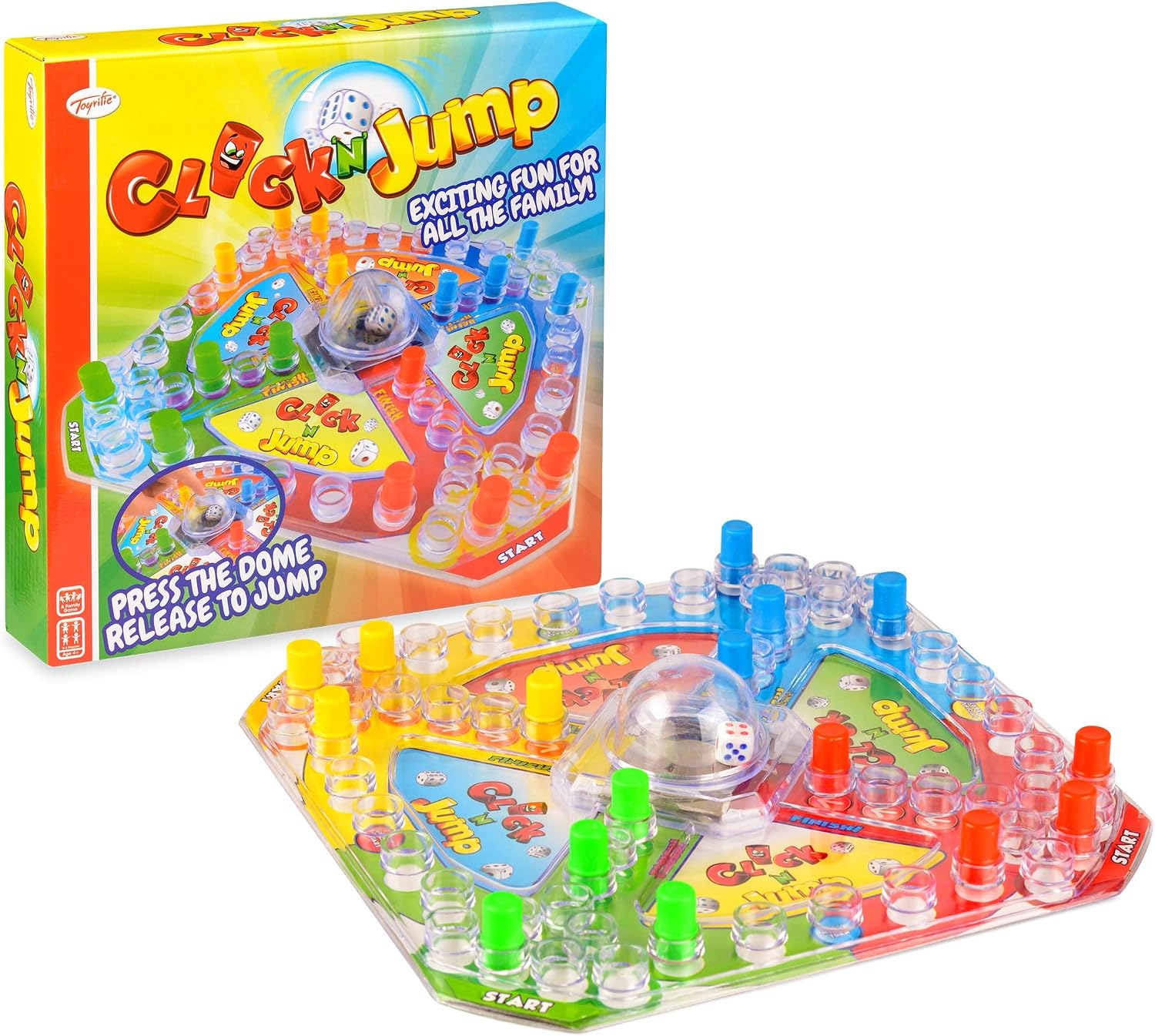 Toyrific | Complete Traditional Classic Family Game Board, Click and Jump Frustration, for Kids and Adults