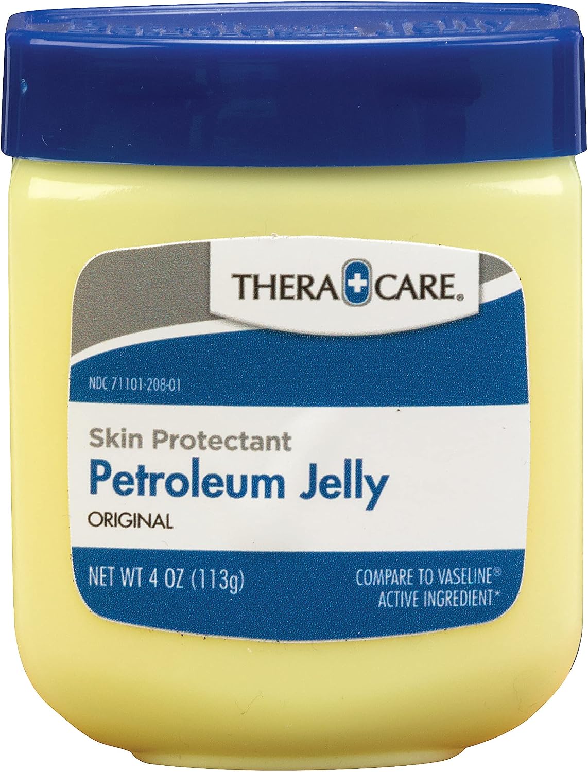 Thera Care Petroleum Jelly Skin Protectant | Ideal for Dry, Itchy, Sensitive Skin | Provides Dry Skin Relief | Protects Minor Cuts, Scrapes & Burns | 4 oz.