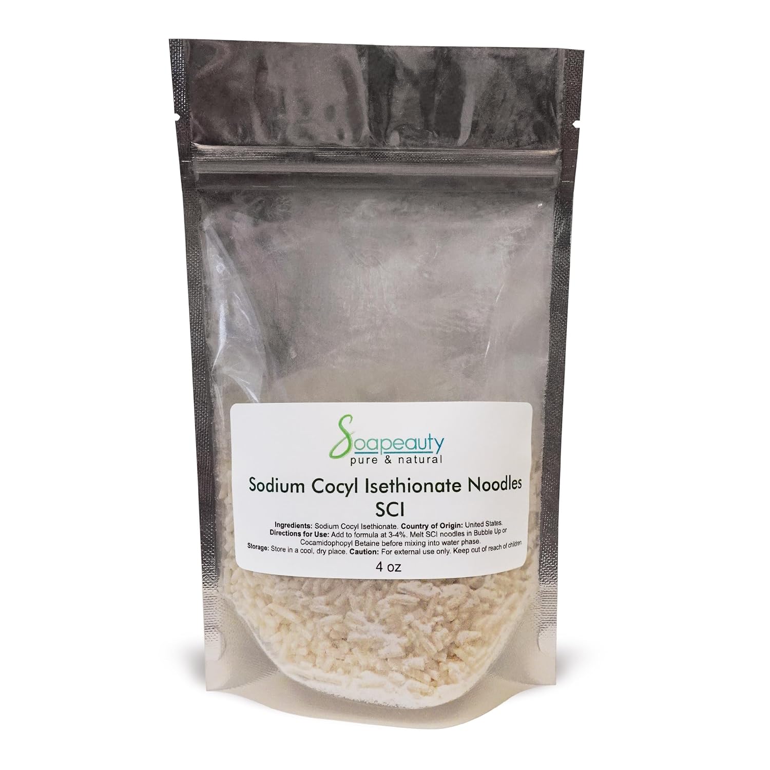 Sodium Cocoyl Isethionate SCI Noodles Surfactant for Hair Skin 4 oz