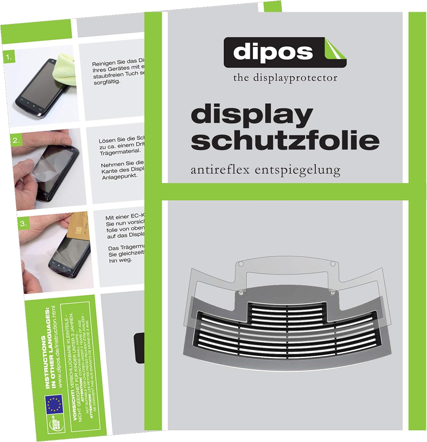 dipos I 2x Screen Protector matte compatible with Jura WE6 to model 2017 Cup tray cover Protection Films