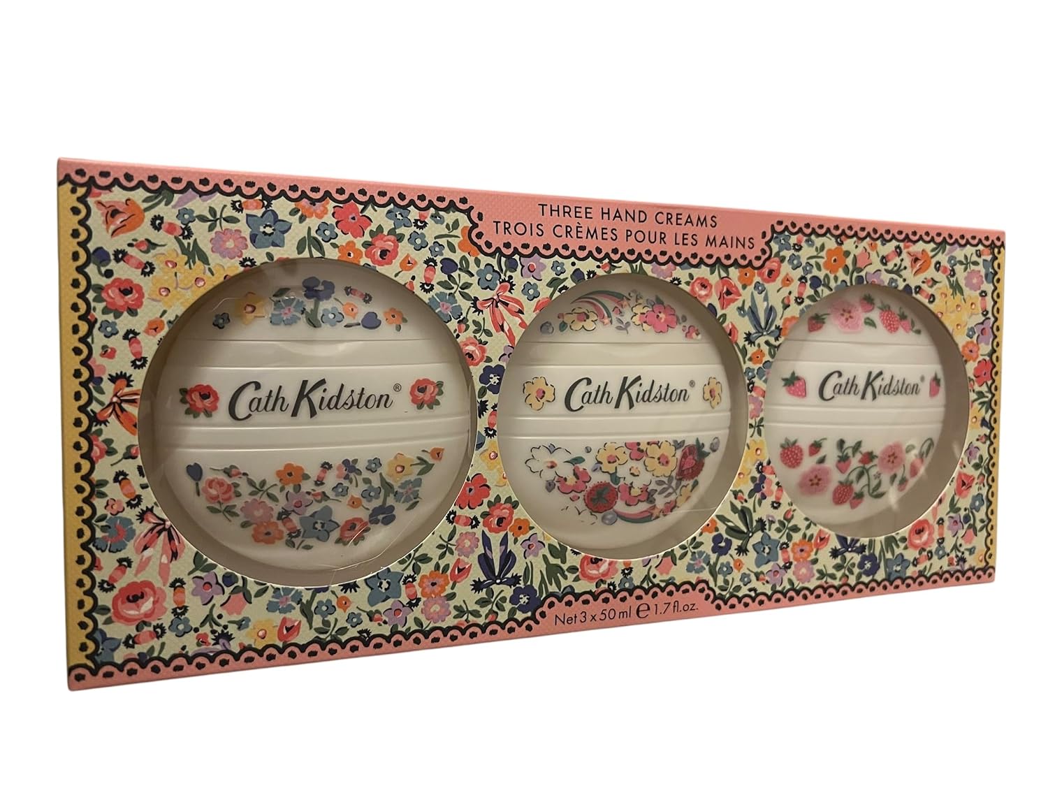 Cath Kidston Blossom Birds Hand Cream Trio Gift Set, 3 x 50ml, Assorted Floral Designs
