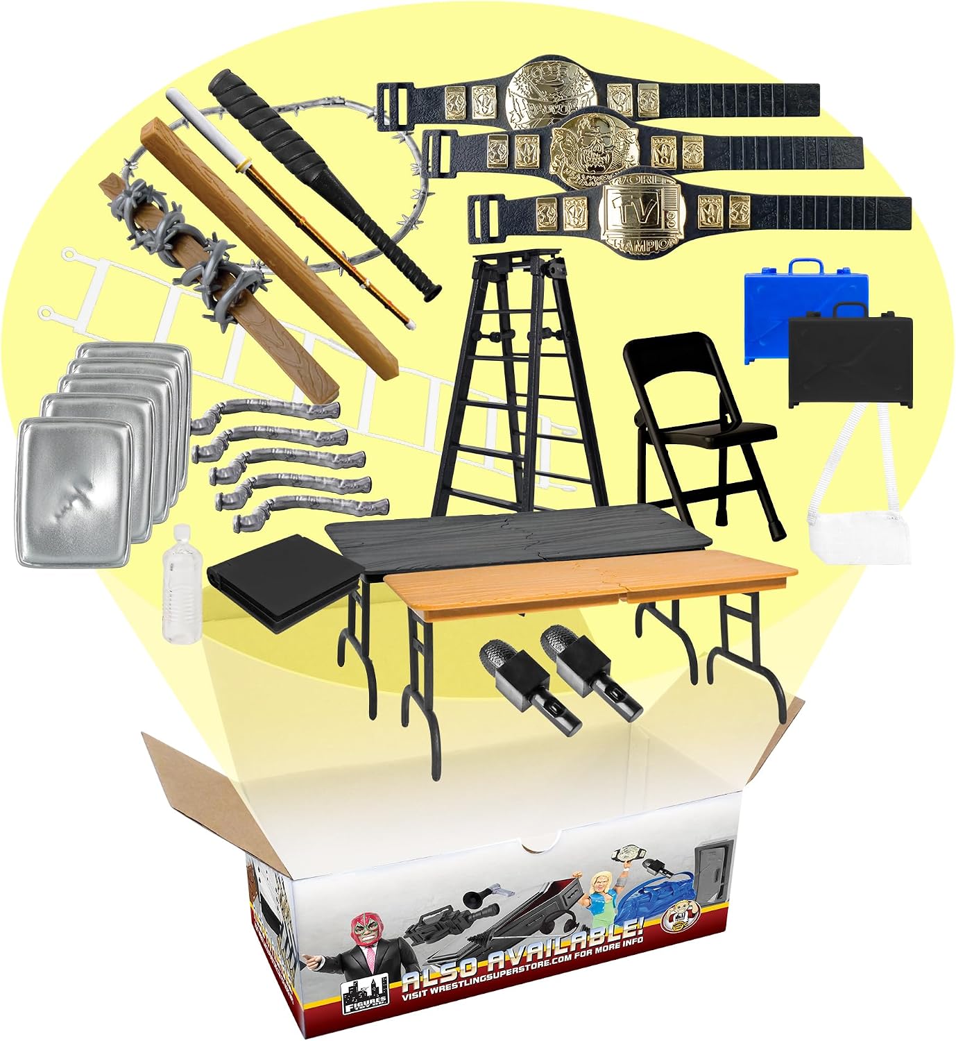 30 Piece Massive Wrestling Figure Accessory Pack for Wrestling Figures