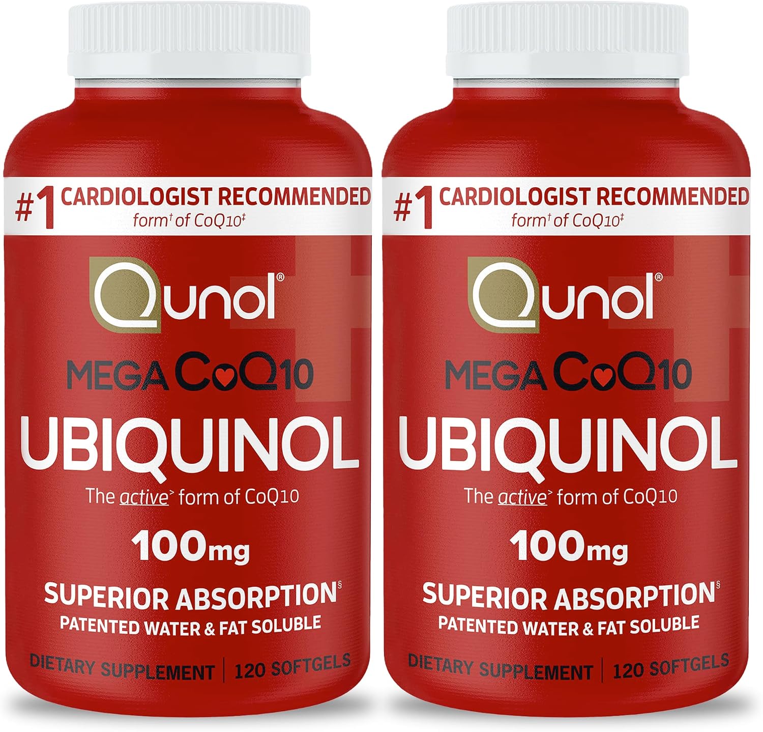 Qunol Mega Ubiquinol CoQ10 100mg, Superior Absorption, 240 Softgels