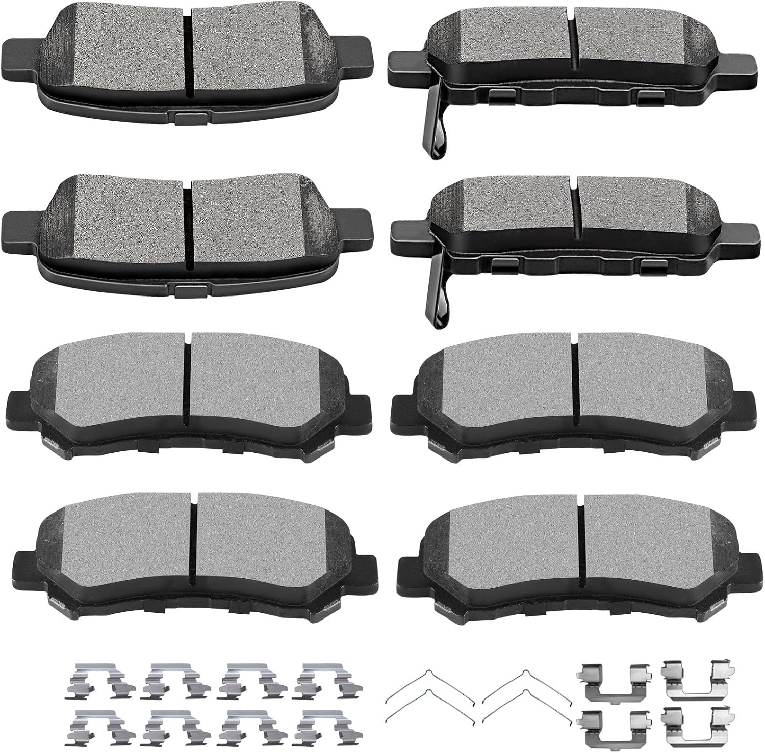 SCITOO D1374 D905 Front Semi-Metal Rear Ceramic Brake Pads Sets Fit For Nissan For Juke 2014-2017,For Maxima 2009-2018,For Sentra 2009-2012