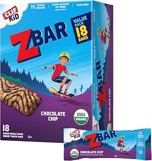 CLIF Kid Zbar - Chocolate Chip - Soft Baked Whole Grain Snack Bars - USDA Organic - Non-GMO - Plant-Based - 1.27 oz. (18 Pack)