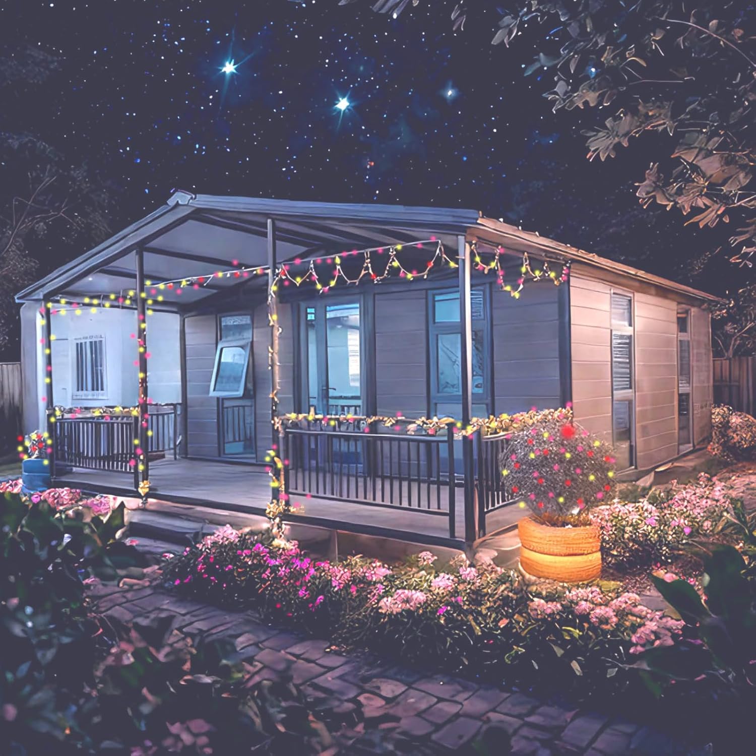 20ft/40Ft Luxury Triangle Tiny Folding Home – Prefab Portable Expandable Container House with Fast Setup, Compact Modern Living Space for Backyard Living, Office, Guest Room Off-Grid or Rental