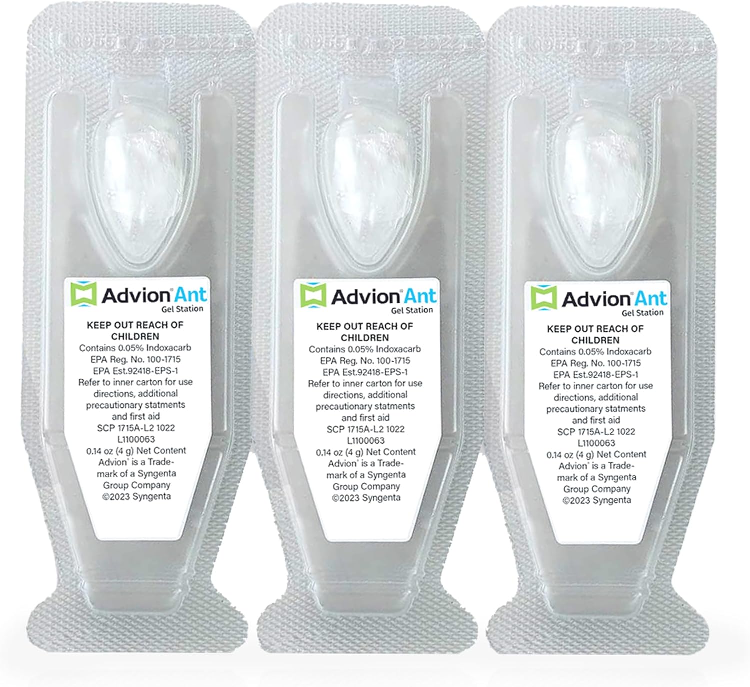 Syngenta Advion Ant Gel Station Insecticide, Ready-to-Use Gel Bait with The Active Ingredient Indoxacarb, Ant Bait for Use Indoor and Outdoor, 6 Boxes (18 Total Stations)