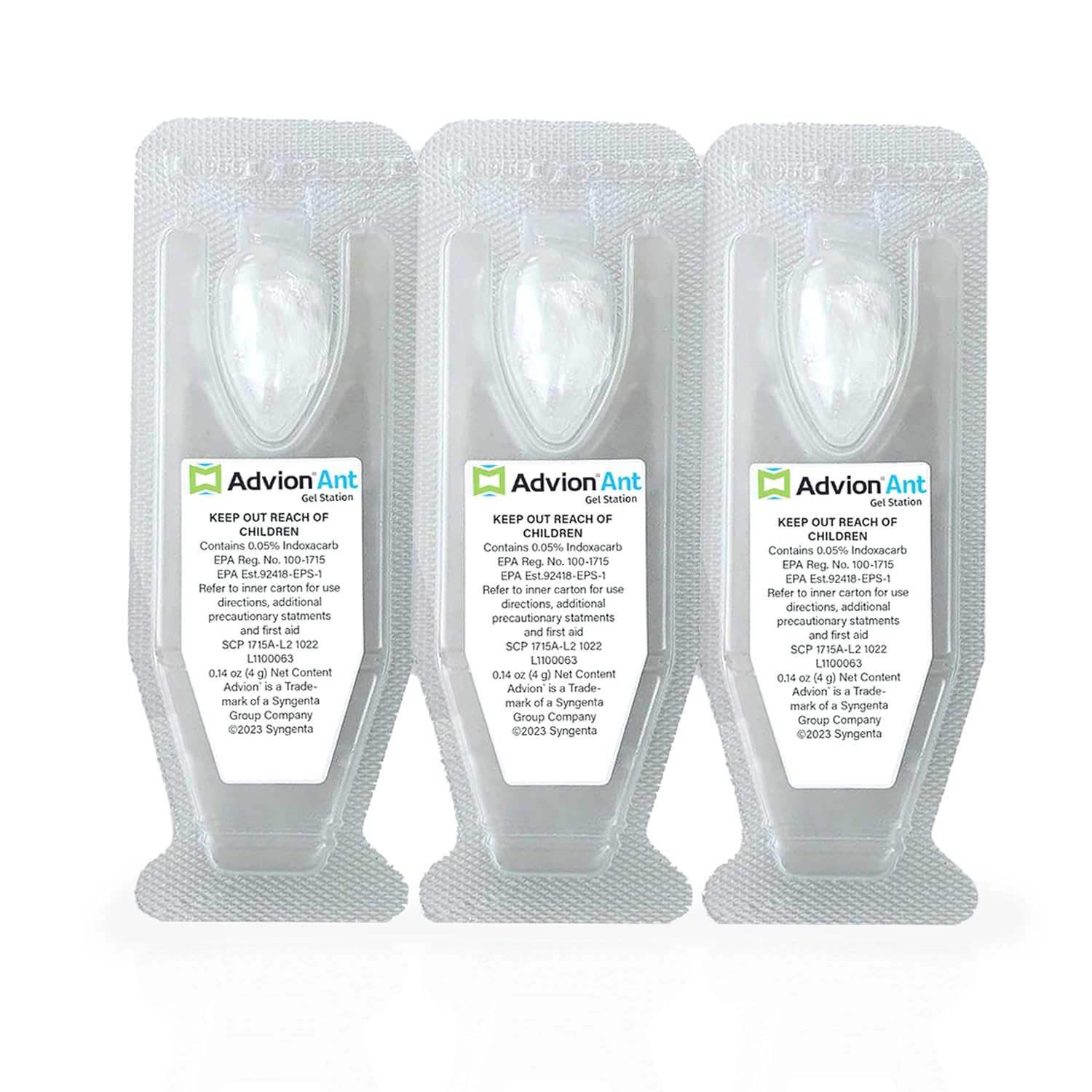 Syngenta Advion Ant Gel Station Insecticide, Ready-to-Use Gel Bait with The Active Ingredient Indoxacarb, Ant Bait for Use Indoor and Outdoor, 1 Box (3 Total Stations)