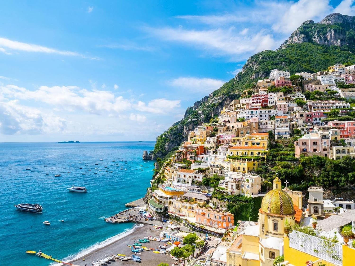 Positano Italy Campania Mountains City DIY 5D Diamond Painting by Number Unique Kits Home Wall Decor Crystal Rhinestone Wall Decor