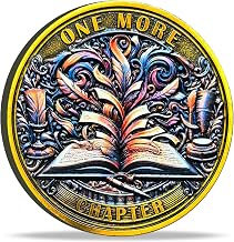 Double-Sided Decision Coin with One More Chapter and Go to Bed Designs - Perfect for Book Lovers and Night Owls
