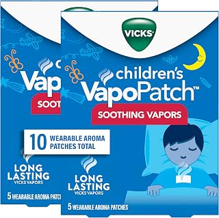 Vicks Children's VapoPatch, Wearable Mess-Free Aroma Patch, Soothing & Comforting Non-Medicated Vicks Vapors, For Children Ages 6+, 5ct - Pack of 2