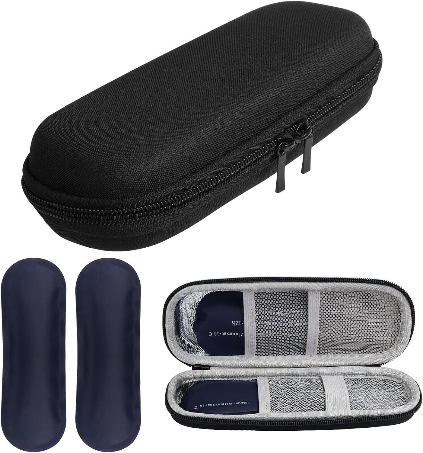 ACWOO Insulin Cooler Travel Case With 2 Ice Packs - Portable Medicine Cooler for Diabetic Supplies, Insulin Pen Storage and Small Travel Pack