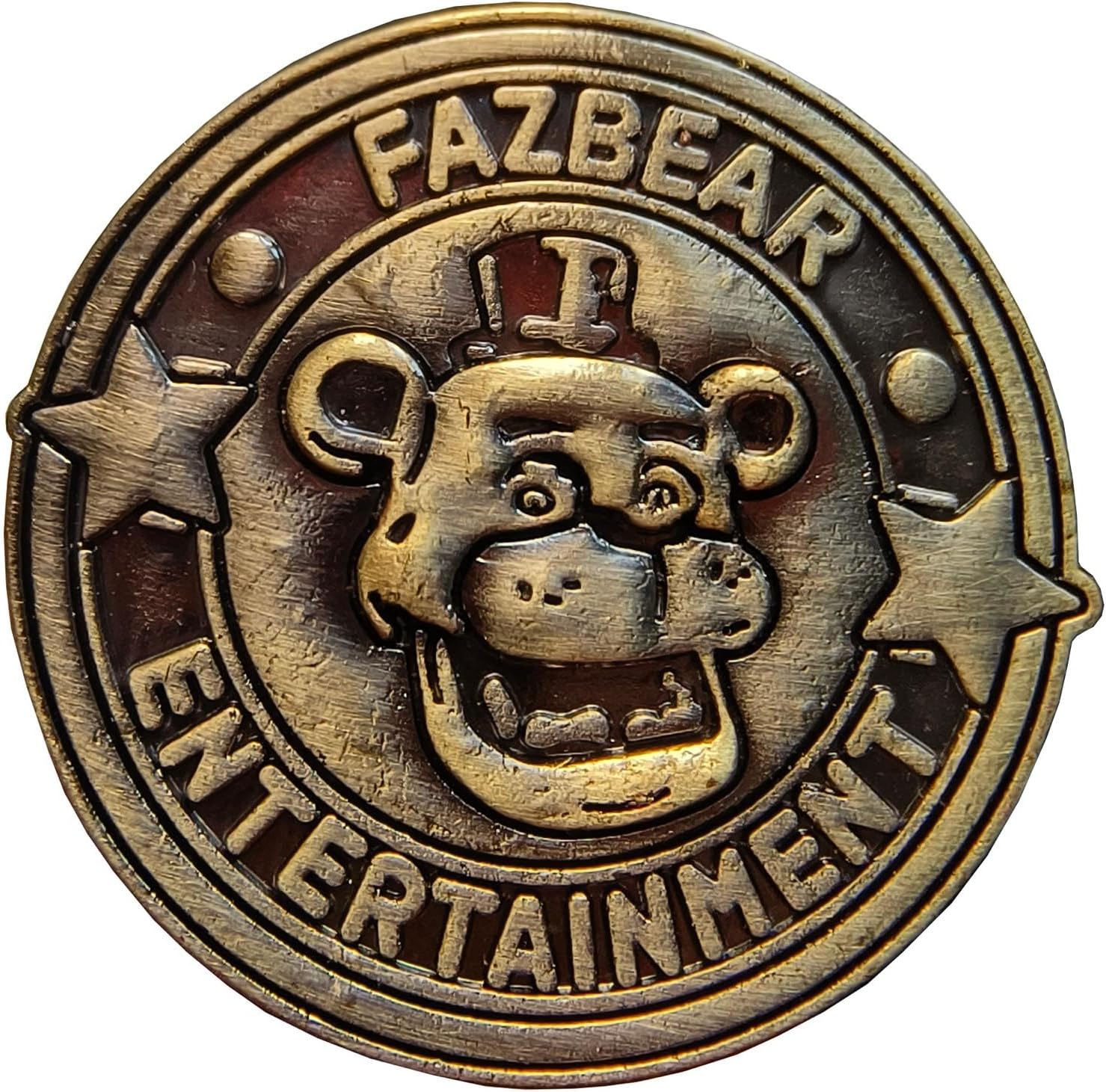 FNAF Security Badge Metal Pin, Pendant Necklace Freddy Fazbear, Chica, Bonnie, Five Nights at Freddy Cosplay Uniform, Security Pins and Badges, 5 Nights at Freddy's Metal Badge Costume