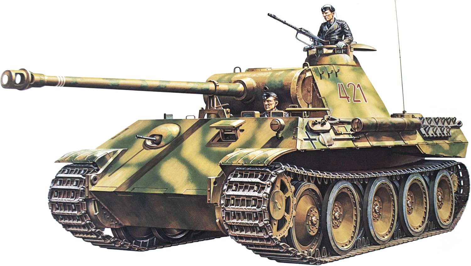 Tamiya German Panther Medium Tank - 1:35 Plastic Model Kit 35065