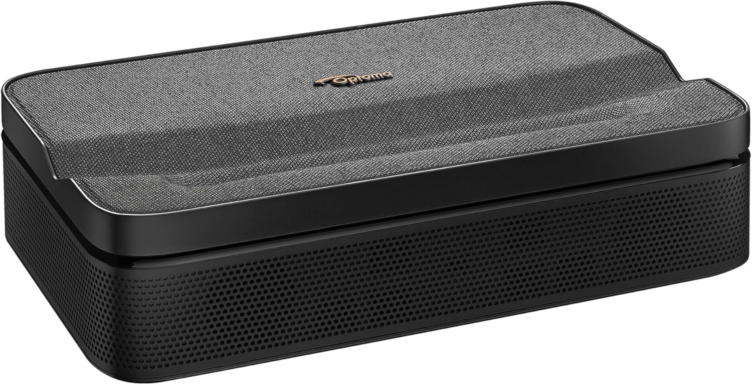 Optoma ML1080UST PHOTON GO Ultra Short Throw 1080p HDR Portable Projector, Triple Laser (RGB), Google TV with Netflix and Disney+ Certified, Home Theater Projector
