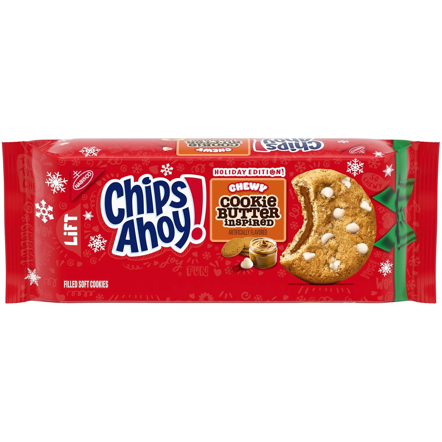 CHIPS AHOY! Chewy Cookie Butter-Inspired Cookies, Limited Edition Holiday Treats, 9.9 oz