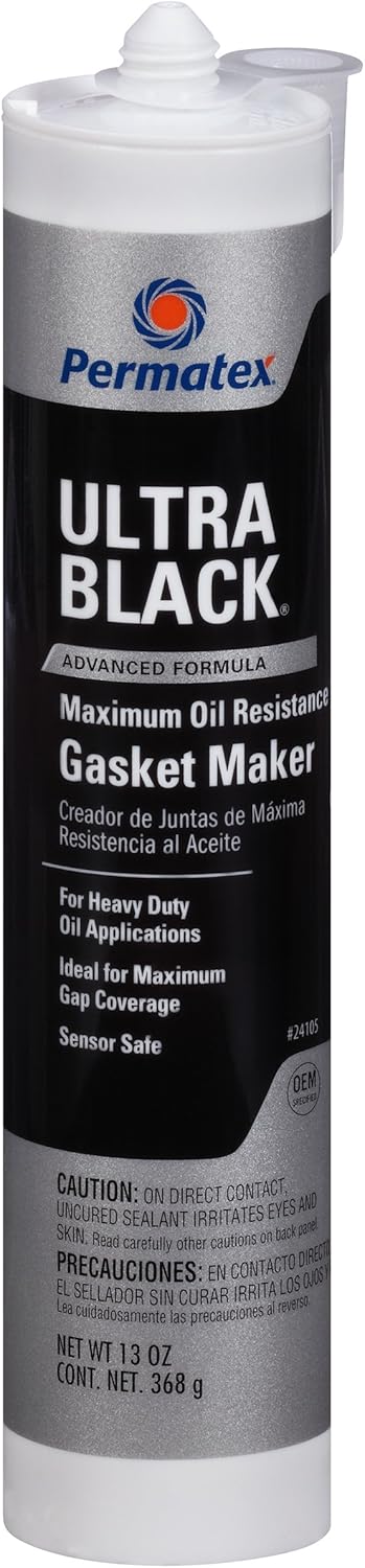 Permatex 24105-12PK Ultra Black Maximum Oil Resistance RTV Silicone Gasket Maker, 13 oz. (Pack of 12)