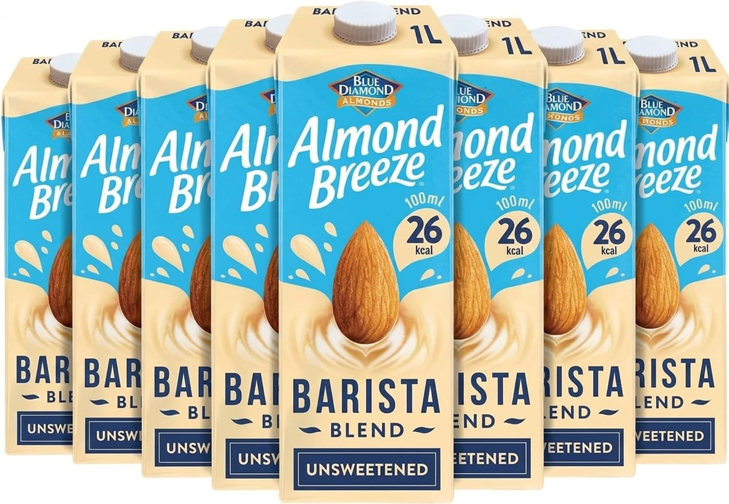 Blue Diamond Almonds Breeze Barista Blend, 1 Litre, Pack of 8