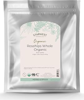 Starwest Botanicals Whole Organic Rose Hips, 1 Pound