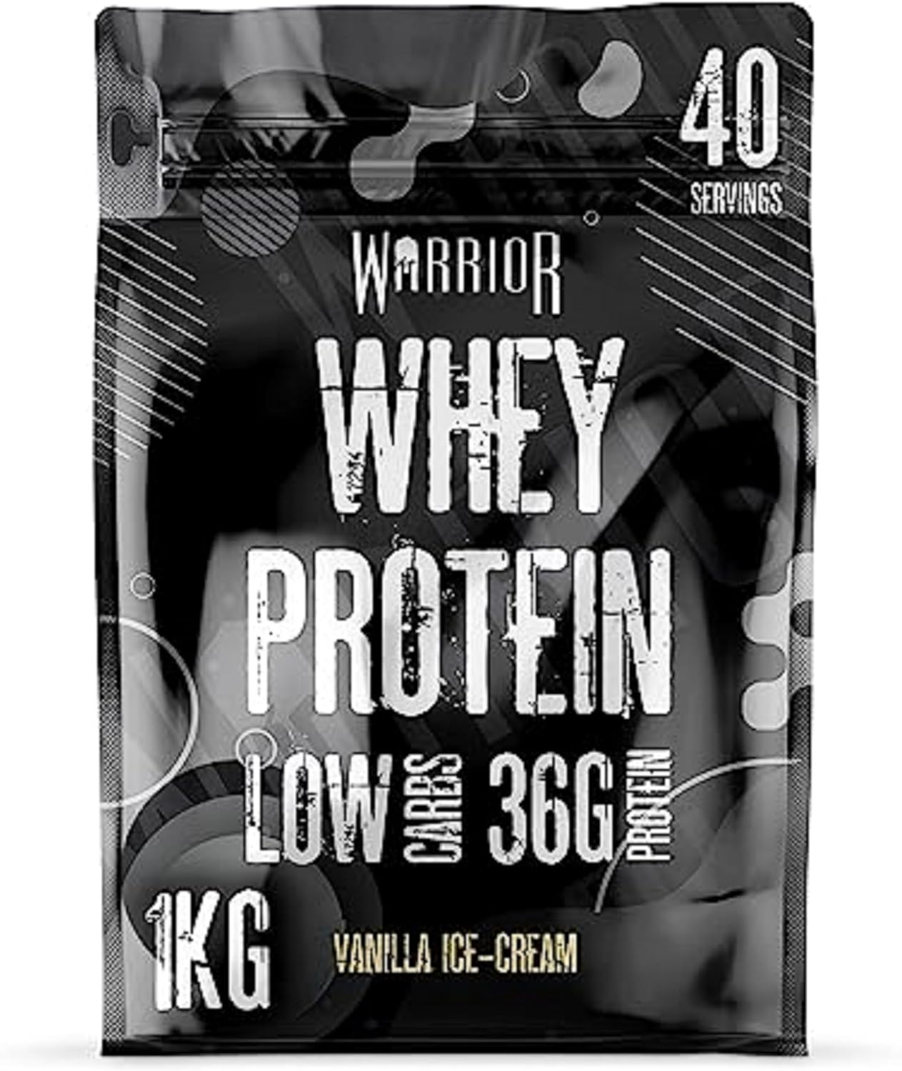 Warrior Whey Protein Powder | High Protein Shake up to 36g for Muscle Growth, Recovery & Lean Muscle | Low Carb, Low Fat, Low Sugar | Gym & Fitness Protein Supplement | Vanilla 1kg