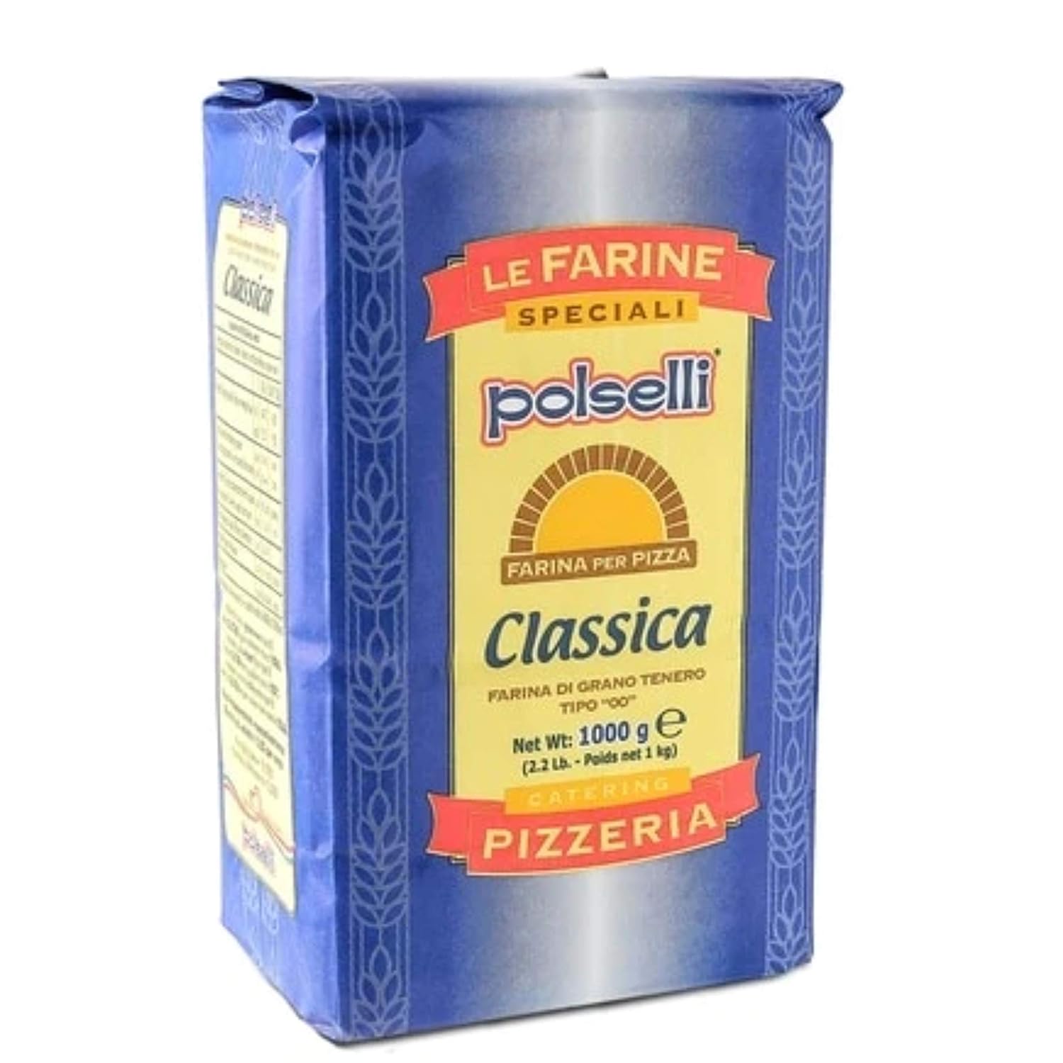 POLSELLI Classica, Type "00" Double Zero Flour, All-Natural, 1 kg (2.2 lbs)