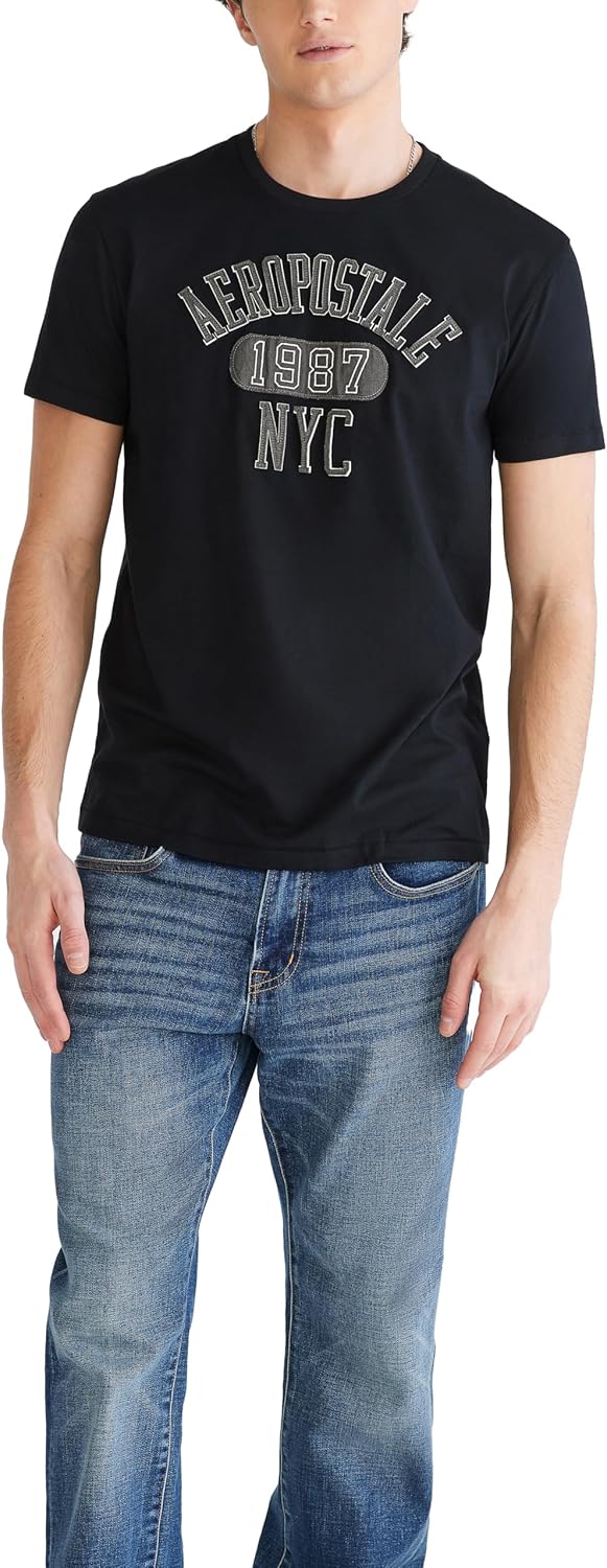 Aeropostale Men's Arch Logo Short Sleeve Tee