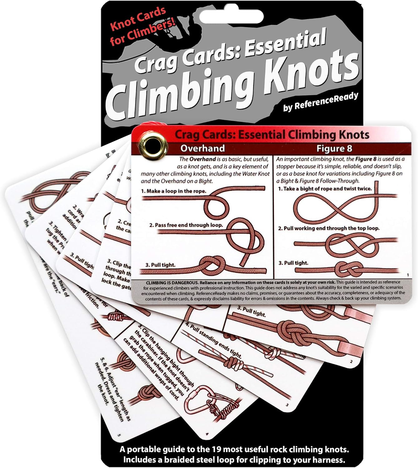 Rock Climbing Knots Pocket Guide: 19 Essential Belay, Rappel, Anchor, and Rescue Rope Knots for Rock Climbers