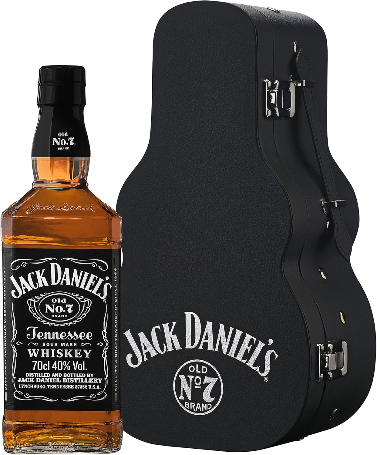 Jack Daniel Tennessee Whiskey Guitar Case Gift Set, 70 cl (Pack of 1)