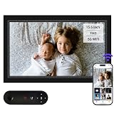 Digital Photo Frame WiFi 15.6 Inch Smart Digital Picture Frame with 1920x1080 IPS Touch Screen, Auto-Rotate and Slideshow, Easy Setup to Share Moments Via APP from Anywhere Anytime (15.6)