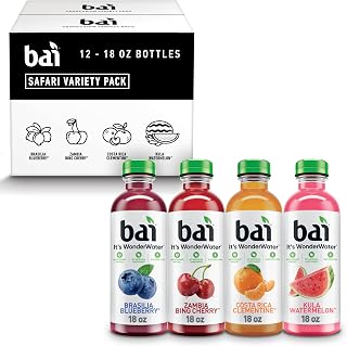 Bai Flavors Variety Pack, Antioxidant Infused Water Beverage, with Vitamin C and No Artificial Sweeteners, 18 fl oz bottles, 12 pack