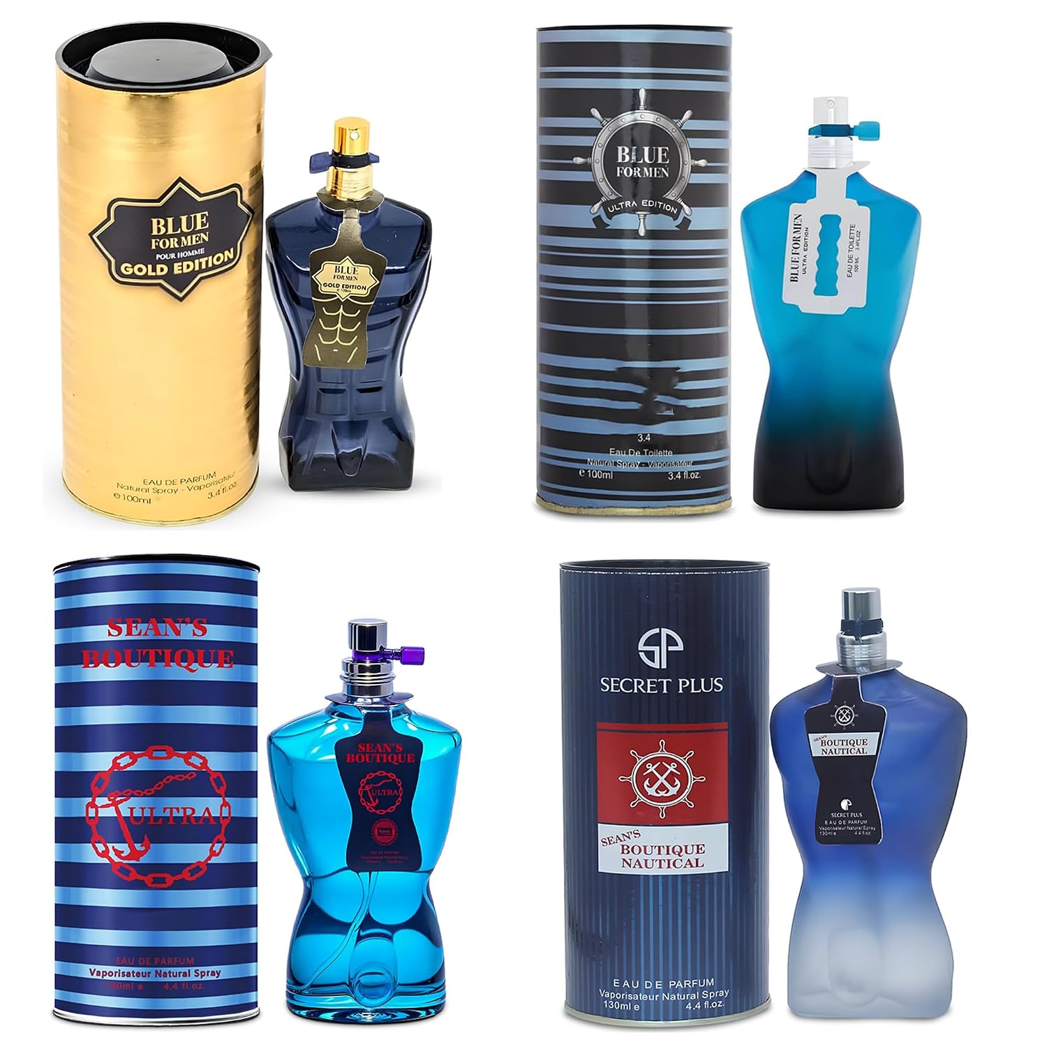 A CENTER Cologne for Men Set of 4PCS Combo Scent Fragrance Gift Set