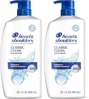 Head & Shoulders Dandruff Shampoo, 32.1 Fl Oz (Pack of 2) | Anti-Dandruff Treatment | Classic Clean | Daily Use