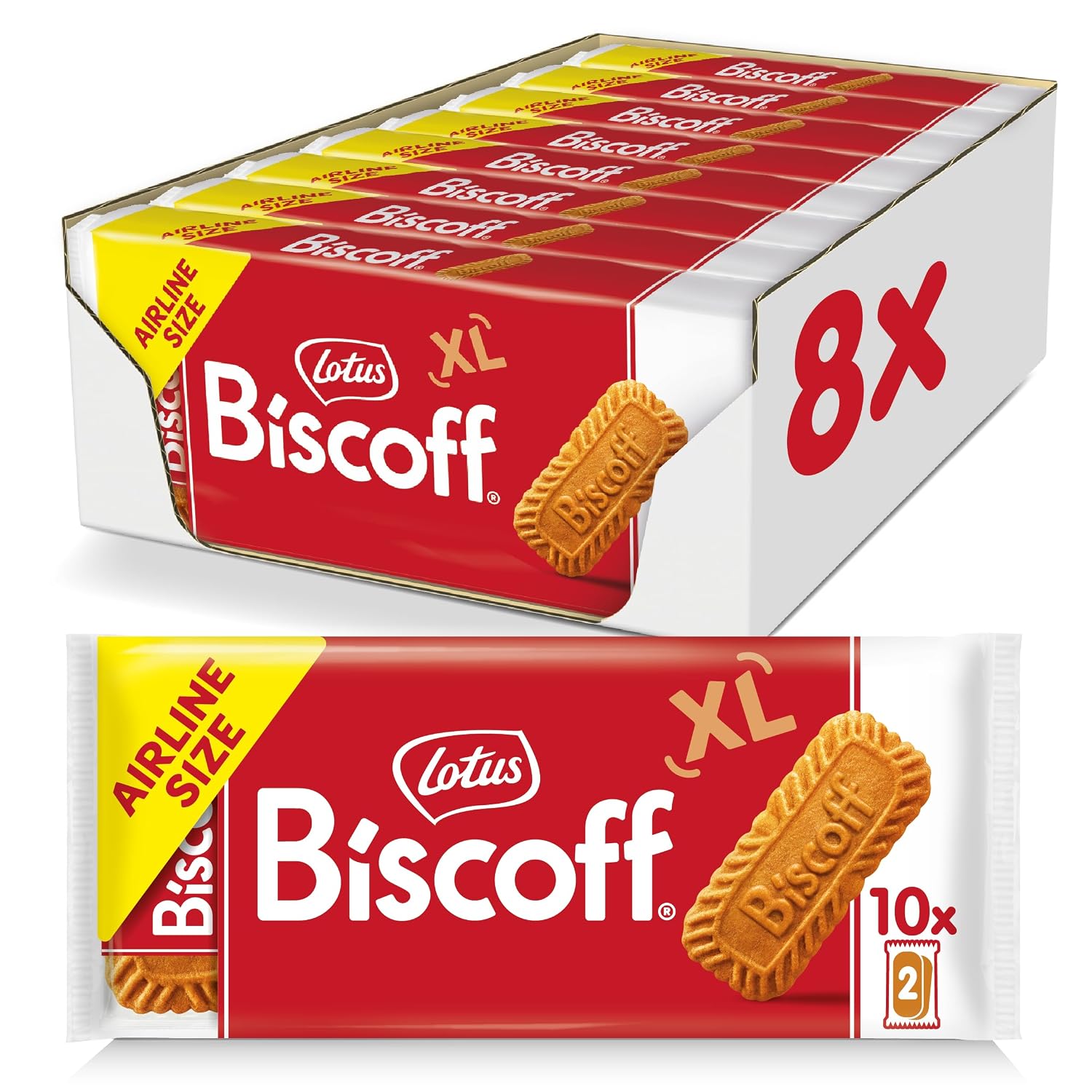 Lotus Biscoff Airplane Cookies, Caramelized Biscuit Cookies, Two-Pack (80 Count), Vegan