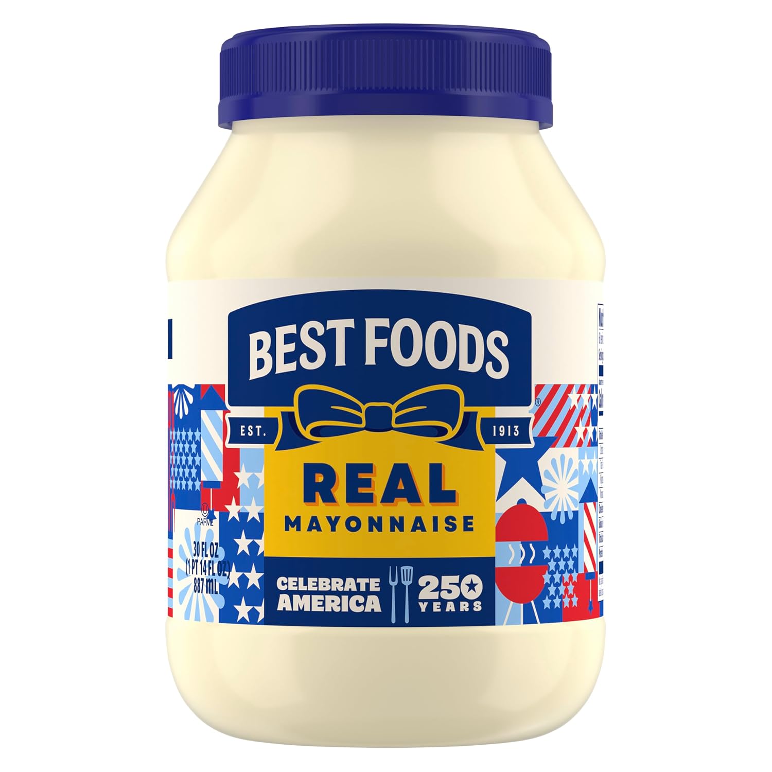 Best Foods Real Mayonnaise 30oz, Mayo Jar, Sandwich Spread, Gluten Free 1PK