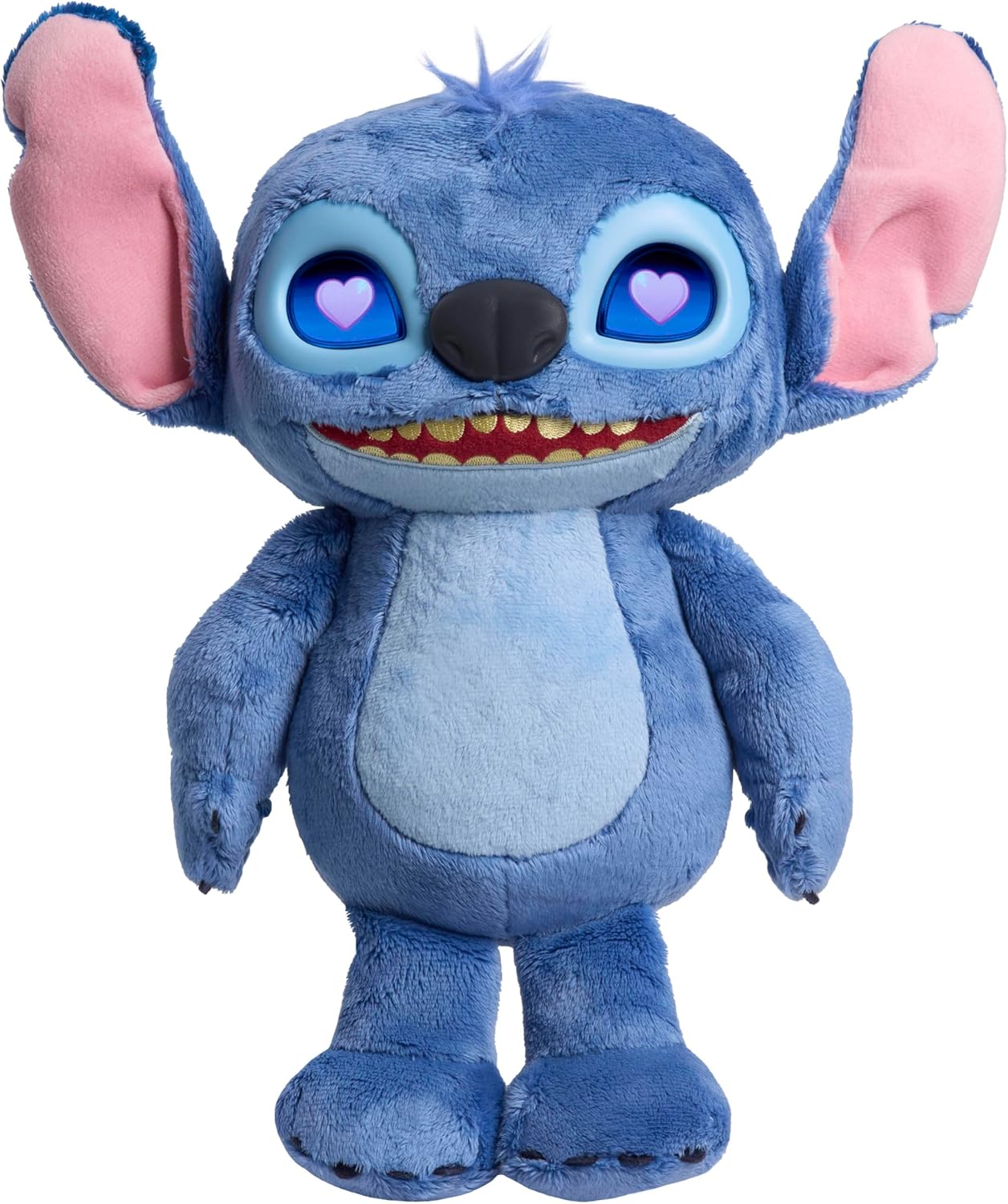 Just Play Disney Stitch Many Moods 14-inch Interactive Plush, 50+ Sounds & Effects, LCD Eyes, Inspired by Disney's New Live-Action Lilo & Stitch Movie, Toy for Fans, Girls, Boys, Kids 3+